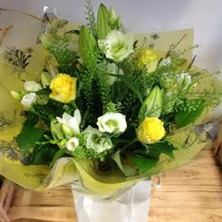 Lemon and White Hand Tied