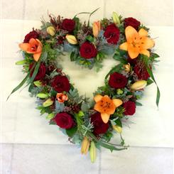 Rose and lily open heart