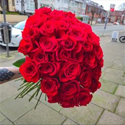 50 Roses- pink and white options available 