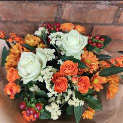 Orange and white bouquet