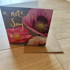 A note to say card