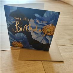 Blue birthday card