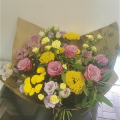Yellow and mauve bouquet 